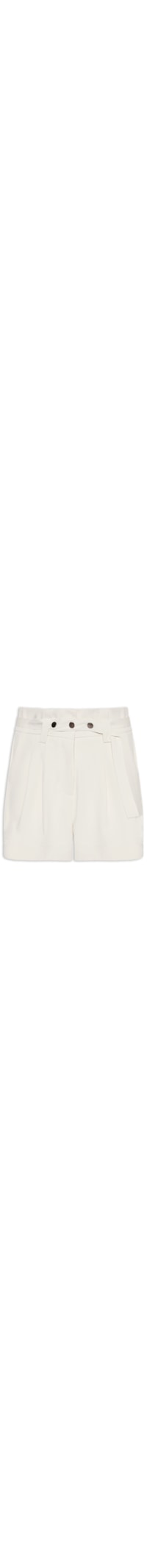 Short Feminino Alfaiataria Com Cinto - Off White