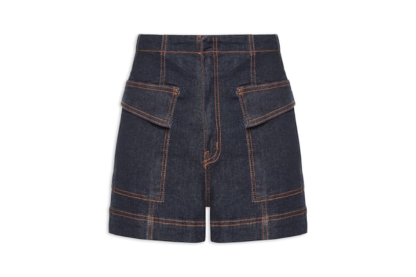 Short Feminino Alfaiataria Confort - Azul 