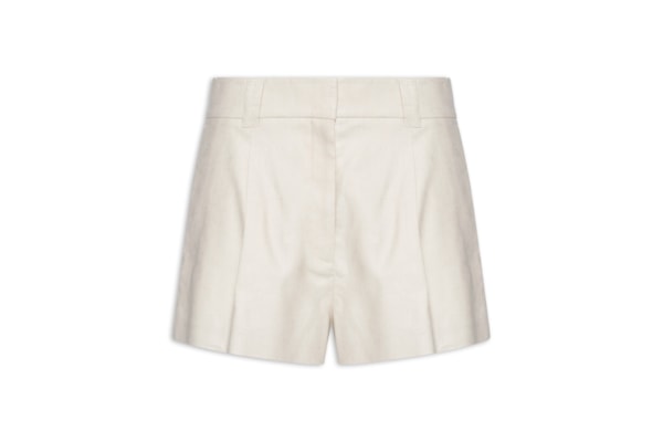Short Feminino Alfaiataria Melange - Off White