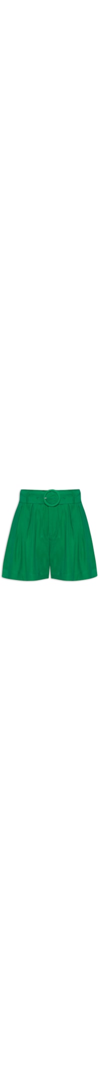 Short Feminino Alfaiataria Pregas - Verde