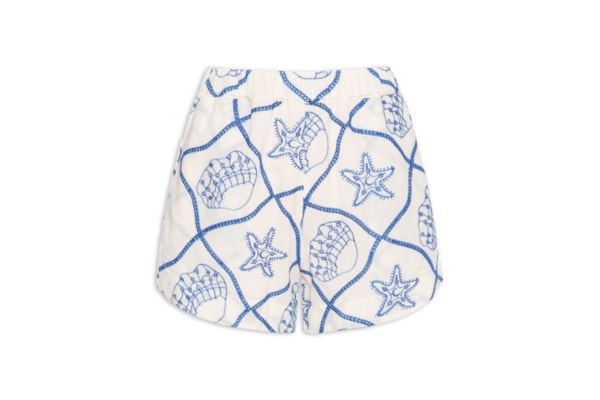 Short Feminino Alg Bordado Laise Al Mare - Branco
