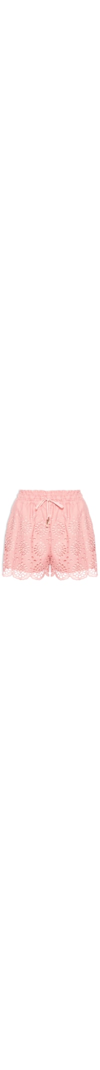 Short Feminino Algodão Bordado Barra - Rosa