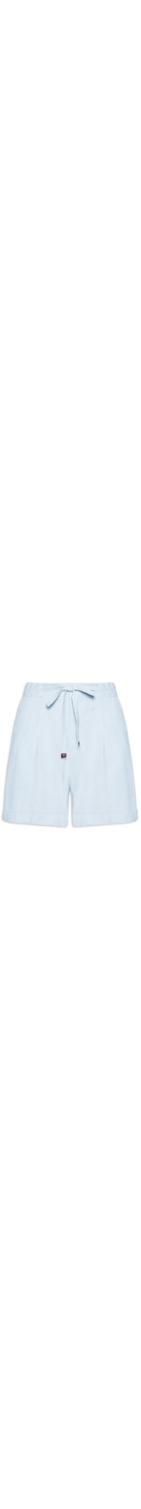 Short Feminino Amarração com Linho - Azul