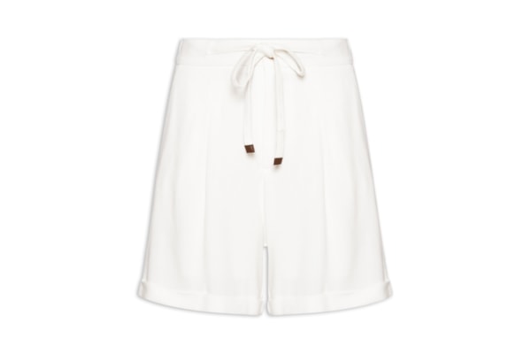 Short Feminino Amarração Com Linho - Branco