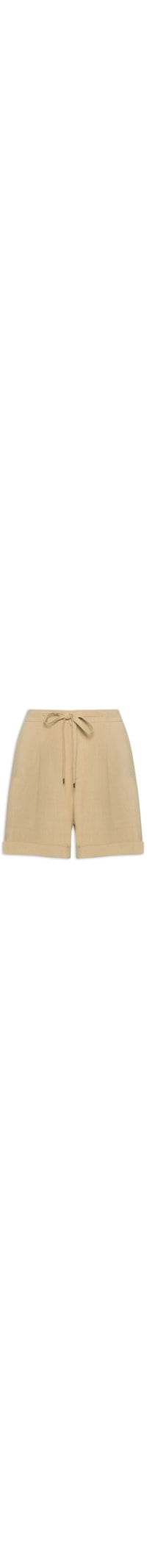 Short Feminino Amarração com Linho - Marrom