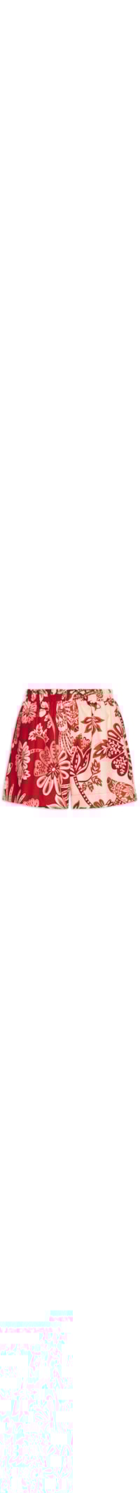 Short Feminino Arara Floral - Vermelho