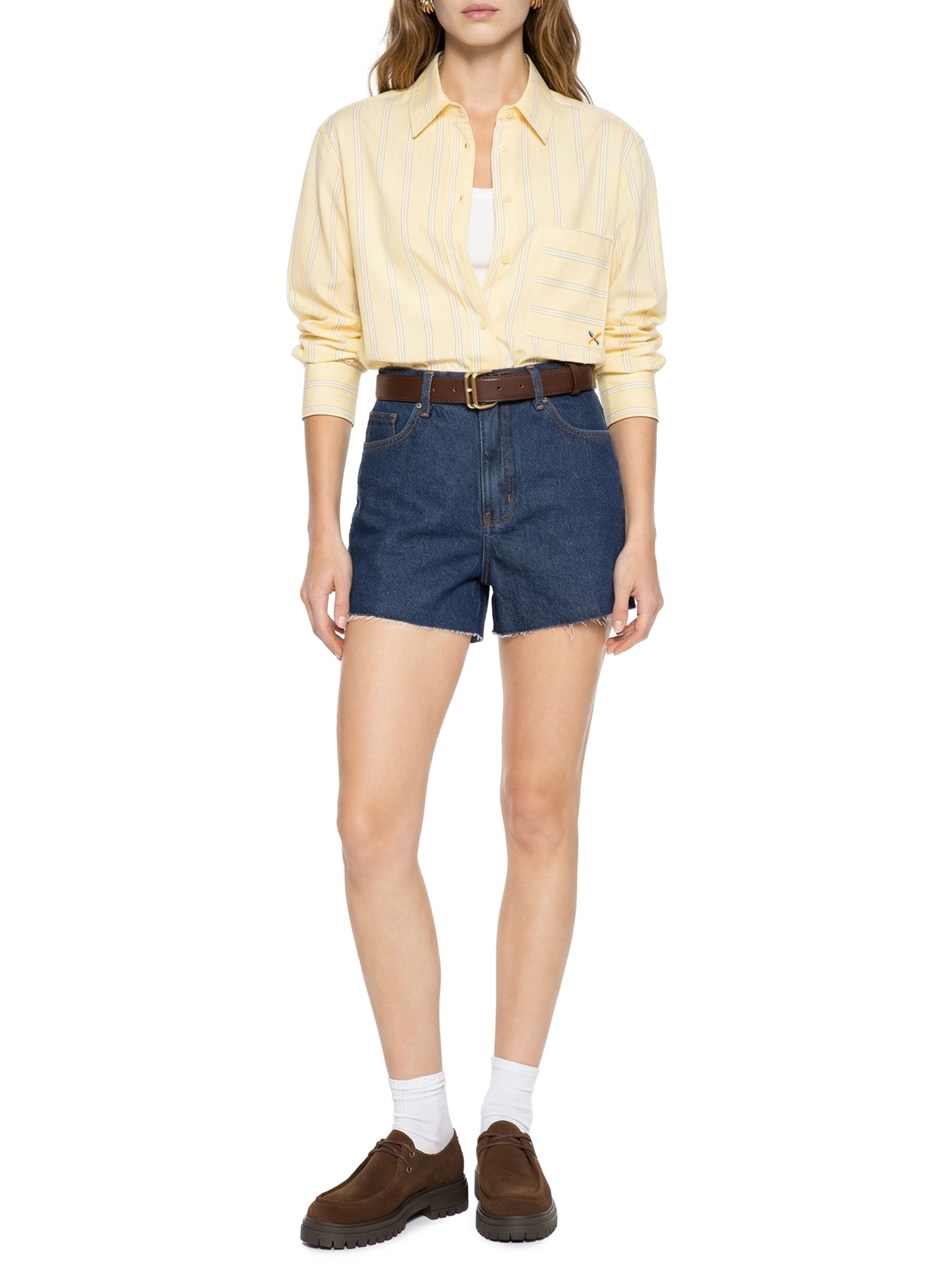 Short Feminino Azul Hering