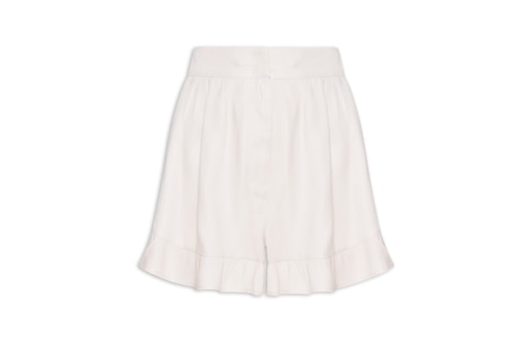 Short Feminino Babado Natural - Bege