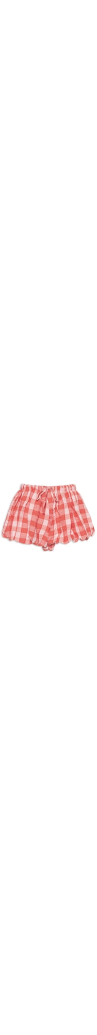 Short Feminino Balonê Xadrez Trancoso - Vermelho