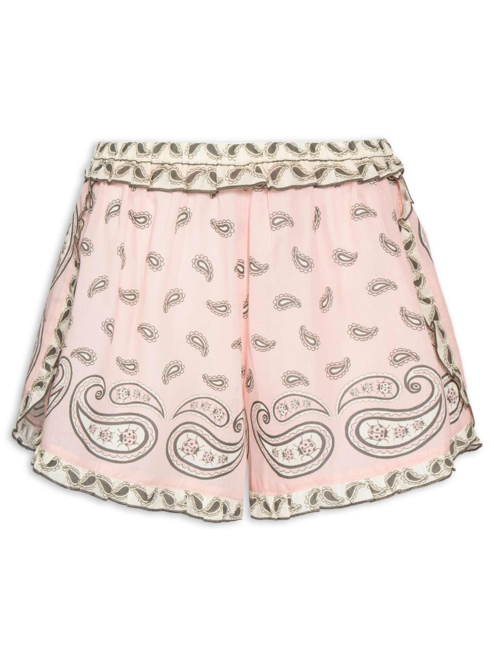 Short Feminino Bandana Jardim Rosa Farm Praia