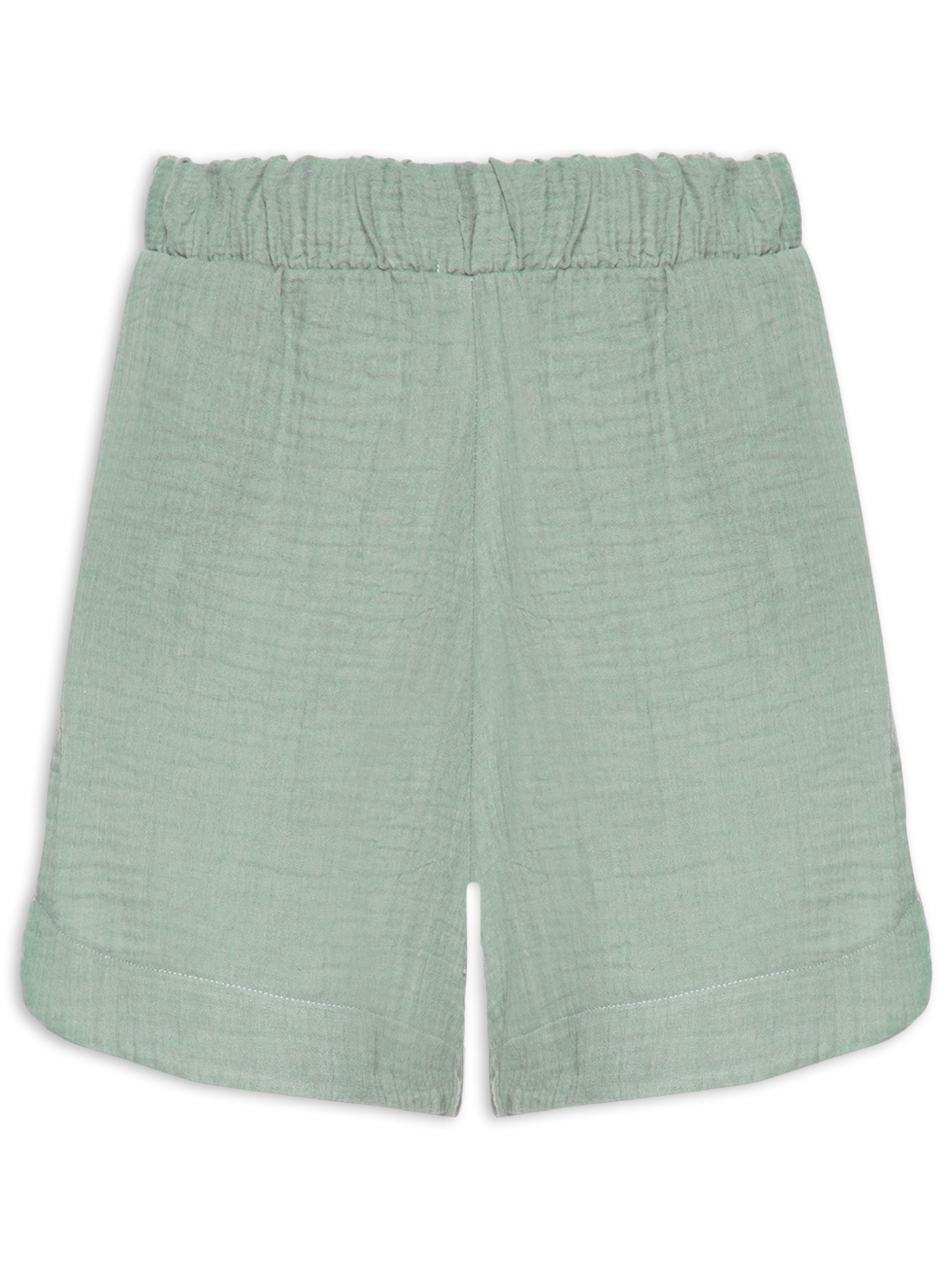 Short Feminino Barra Arredondada Com Bolsos Verde Basiq