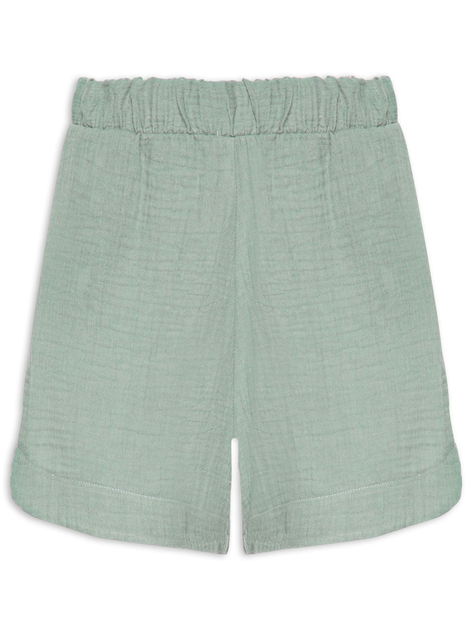Short Feminino Barra Arredondada Com Bolsos Verde Basiq