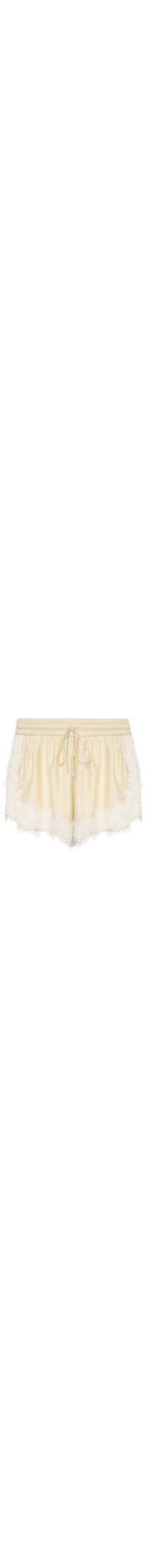 Short Feminino Barrado Renda - Bege