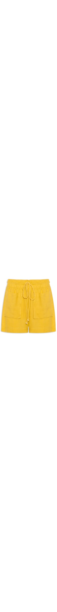 Short Feminino Básico Com Bolso - Amarelo