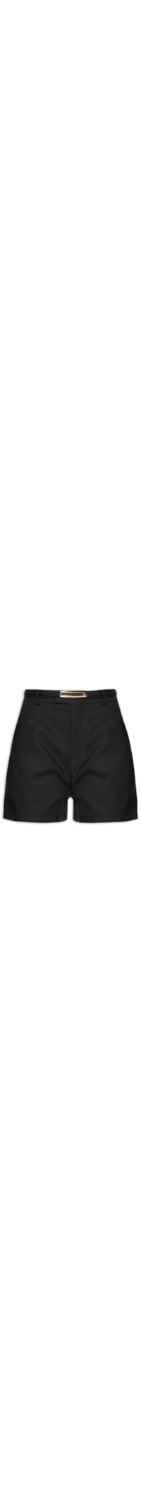 Short Feminino Básico Com Cinto - Preto