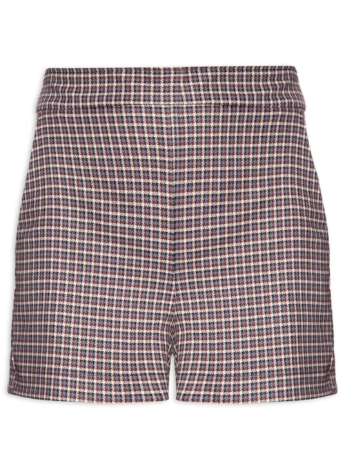 Short Feminino Básico Mini Xadrez – Preto