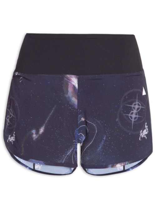 Short Feminino Basics Estampado Universo – Azul