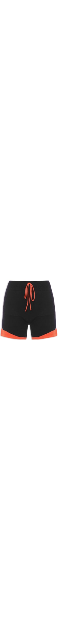 Short Feminino Bicolor Tricot - Azul