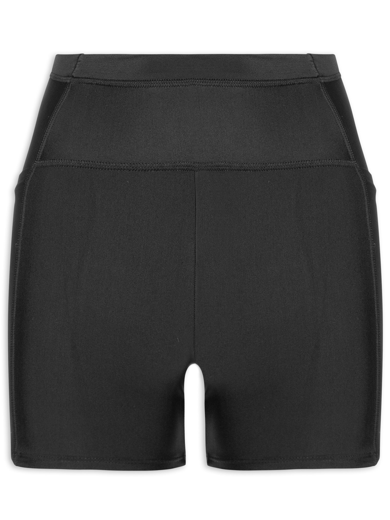 Short Feminino Biker Liso Preto Body For Sure