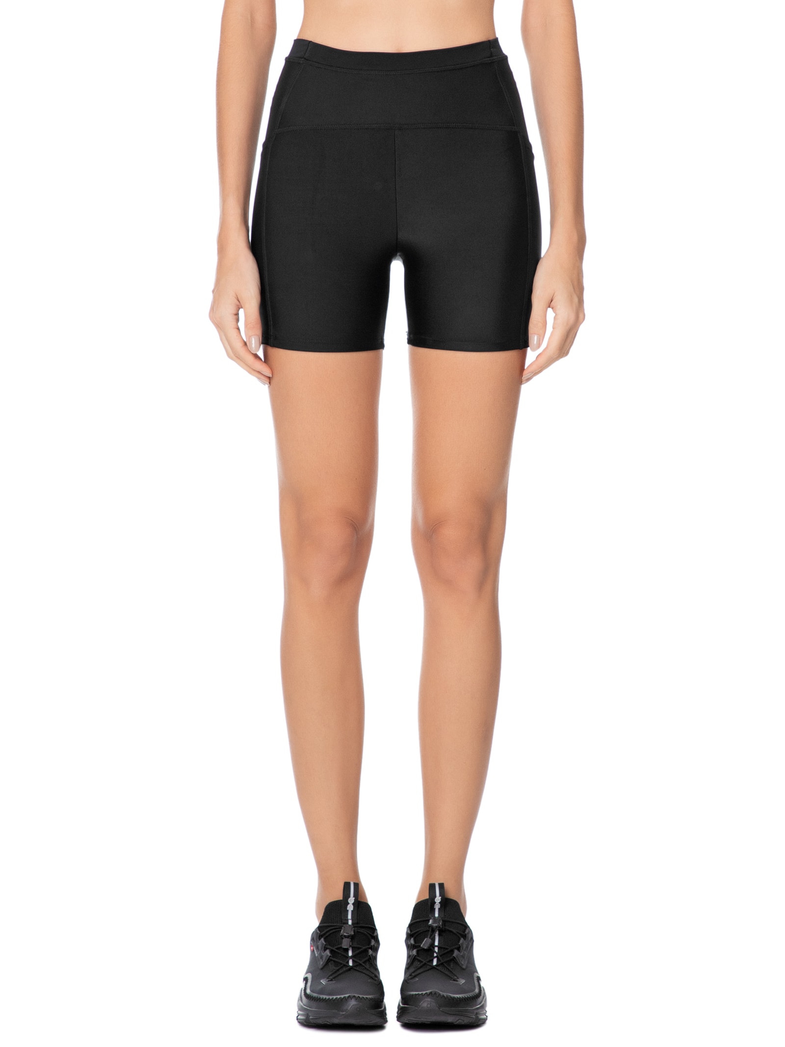 Short Feminino Biker Liso Preto Body For Sure