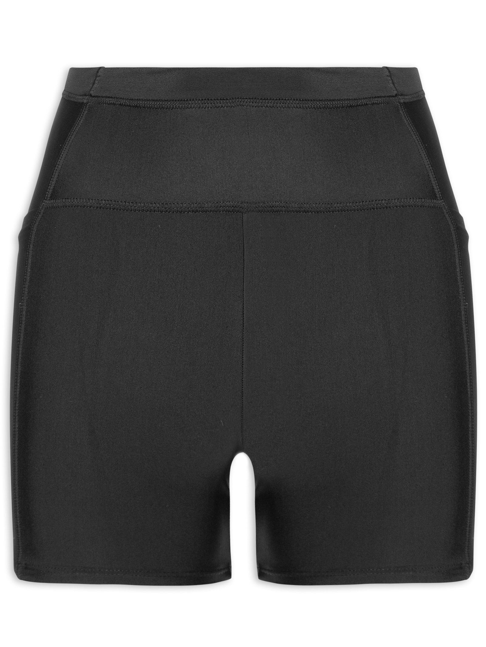 Short Feminino Biker Liso Preto Body For Sure