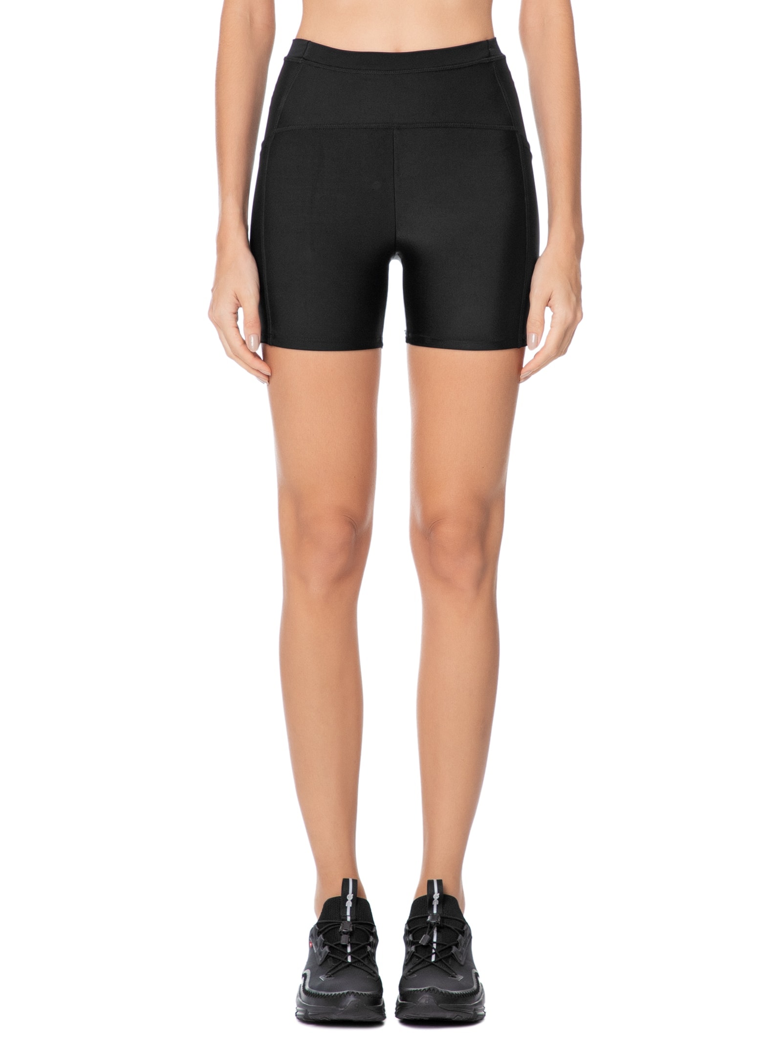 Short Feminino Biker Liso Preto Body For Sure