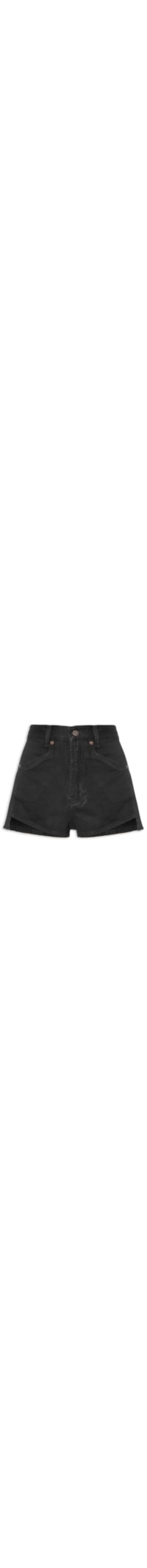 Short Feminino Black Sarja Taco Lateral - Preto