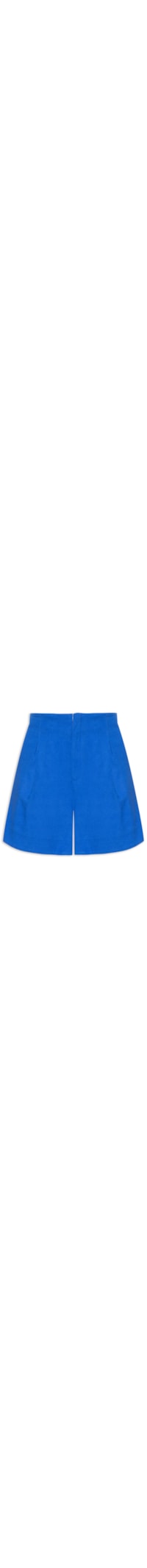 Short Feminino Bolso Alfaiataria - Azul