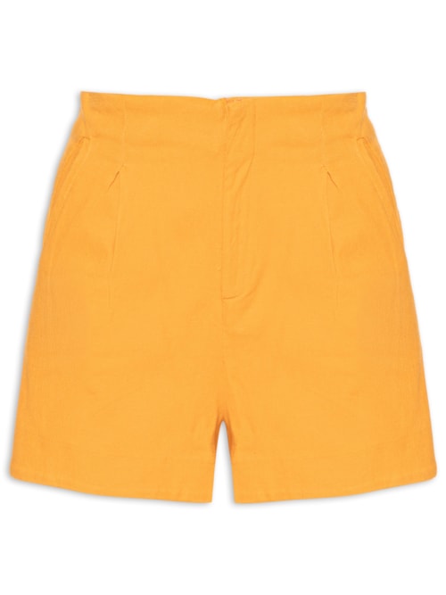 Short Feminino Bolso Alfaiataria – Laranja