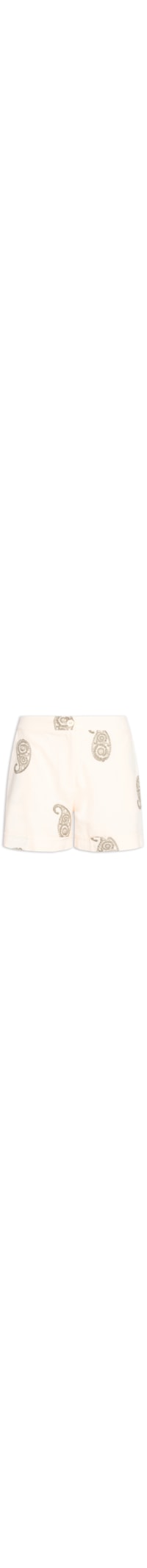 Short Feminino Bolso Bordado Alba - Bege