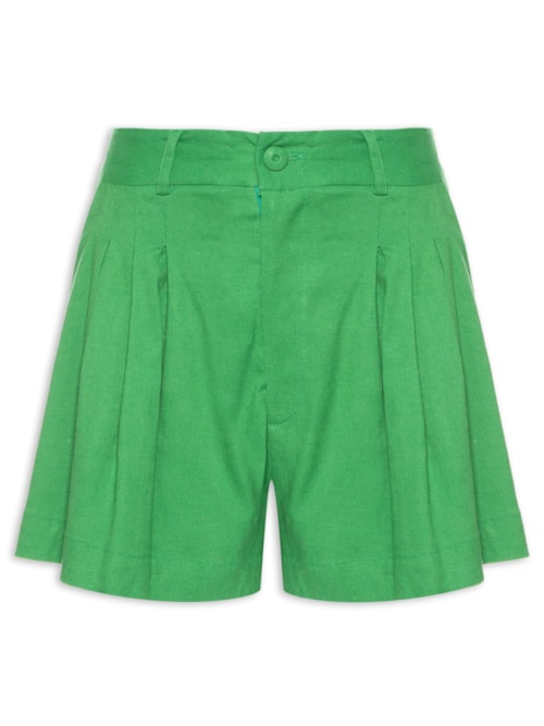 Short Feminino Bolso Viés - Verde