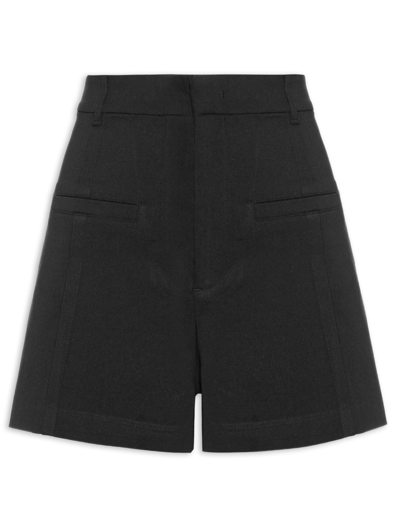 Short Feminino Bolsos Preto Hering