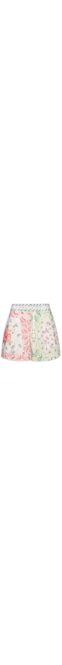 Short Feminino Borda Bandana - Off White