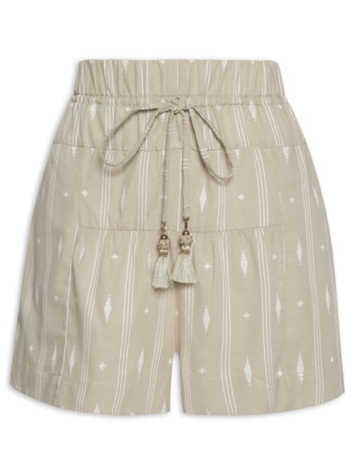 Short Feminino Bordado Caminhos – Verde