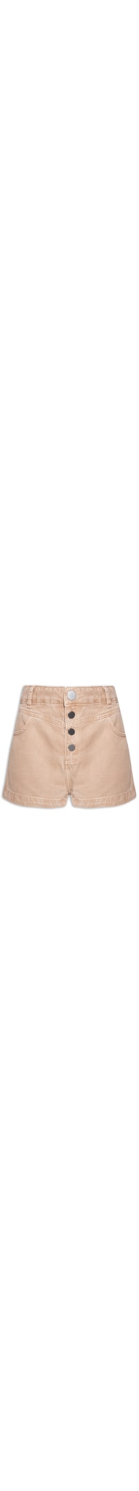 Short Feminino Botões - Marrom