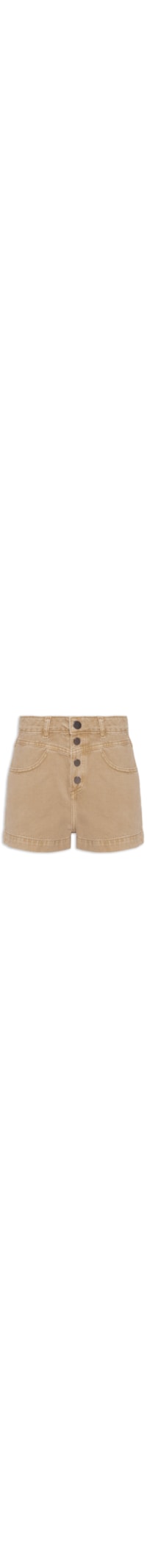Short Feminino Botões - Marrom