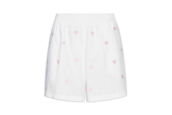 Short Feminino Boxer Com Bordado - Branco