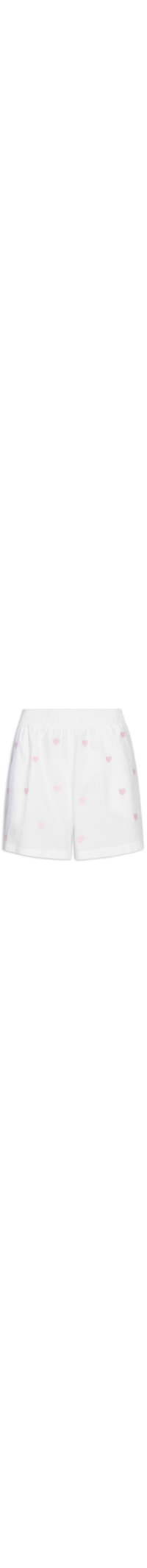Short Feminino Boxer Com Bordado - Branco