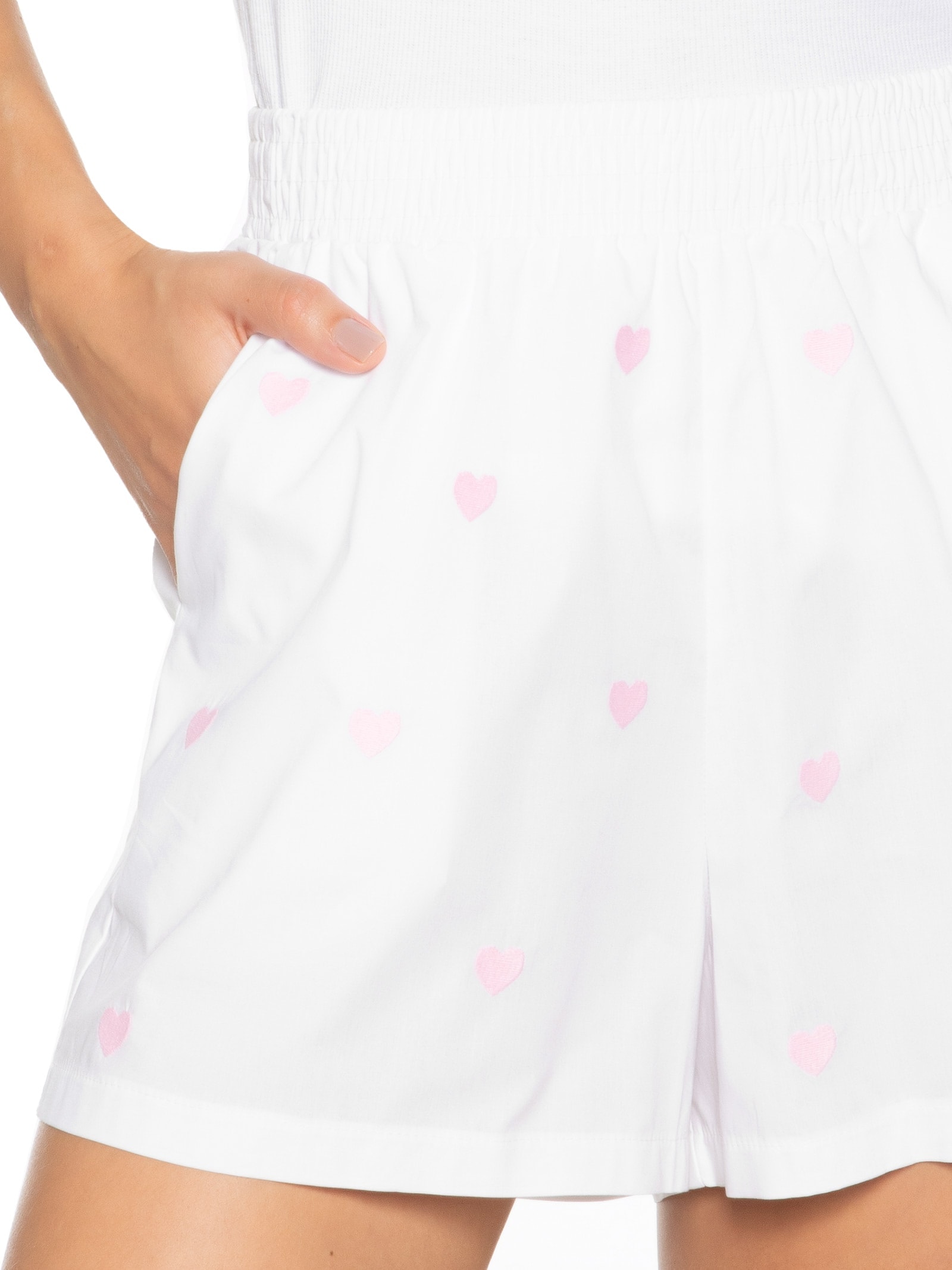 Short Feminino Boxer Com Bordado Branco My Favorite Things