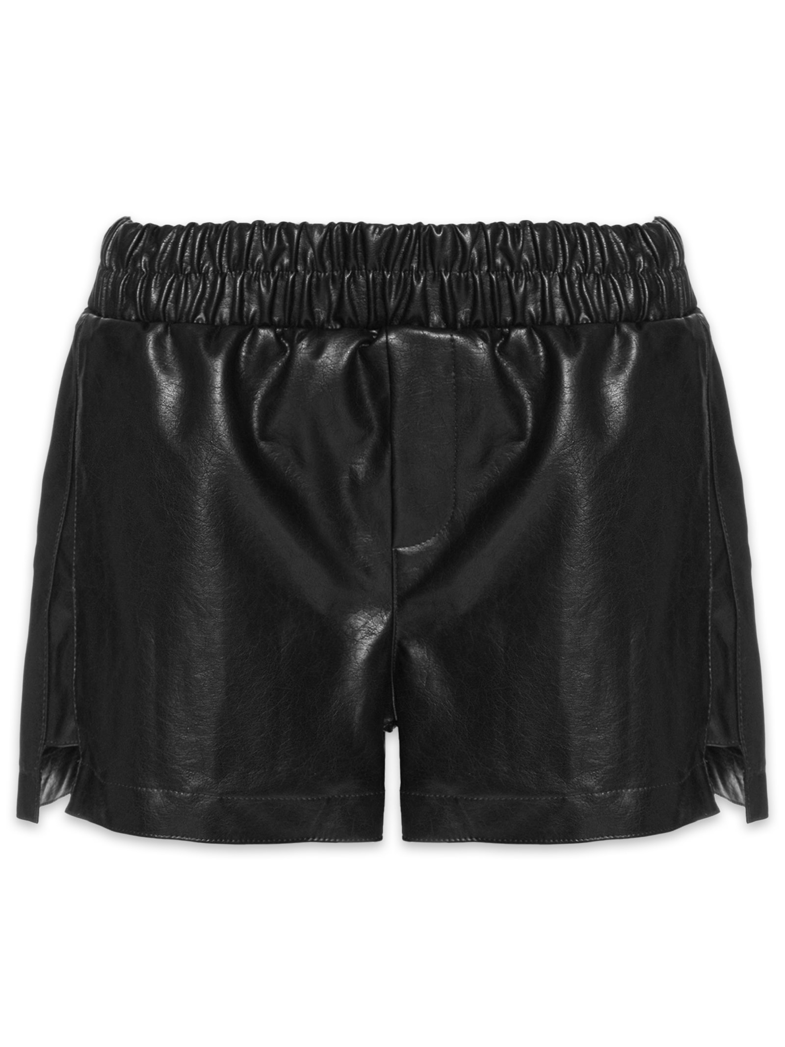 Short Feminino Boxer PU Com Bolso Preto My Favorite
