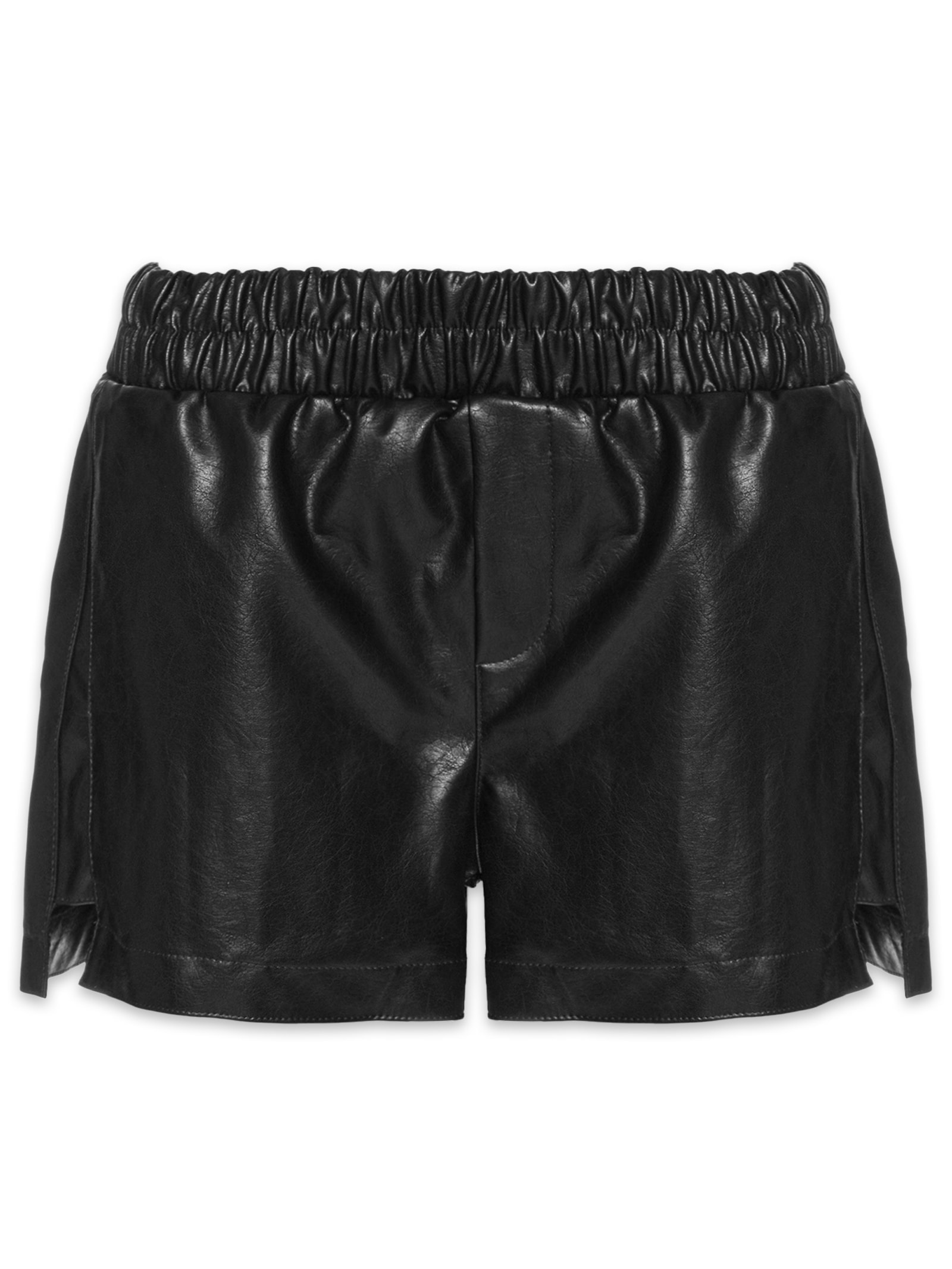 Short Feminino Boxer PU Com Bolso Preto My Favorite