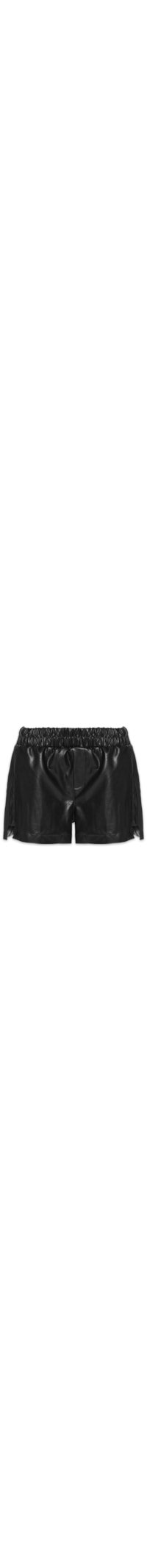 Short Feminino Boxer PU Com Bolso - Preto