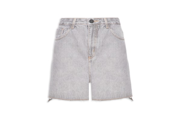 Short Feminino Boyfriend Jeans - Cinza