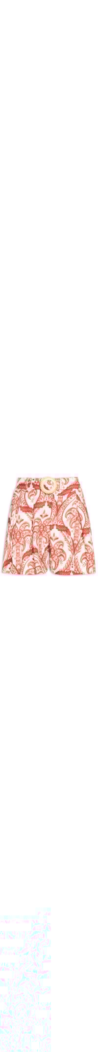 Short Feminino Camafeu Tropical - Vermelho