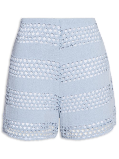 Short Feminino Cintura Alta - Azul