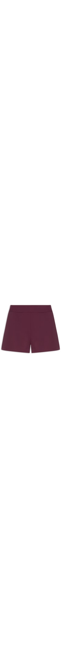 Short Feminino Cintura Alta em Alfaiataria - Vinho