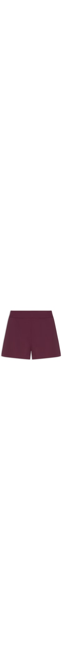 Short Feminino Cintura Alta em Alfaiataria - Vinho