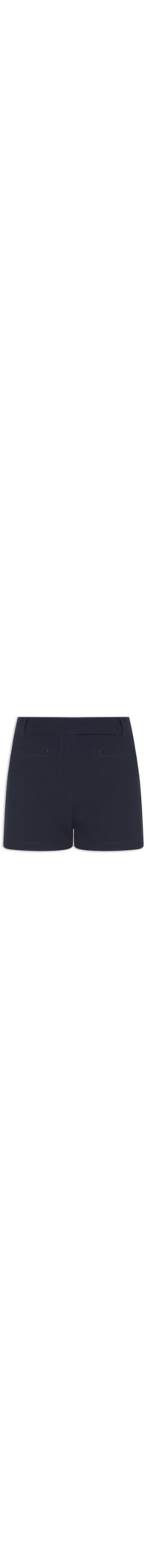 Short Feminino Cintura Alta Em Crepe - Azul