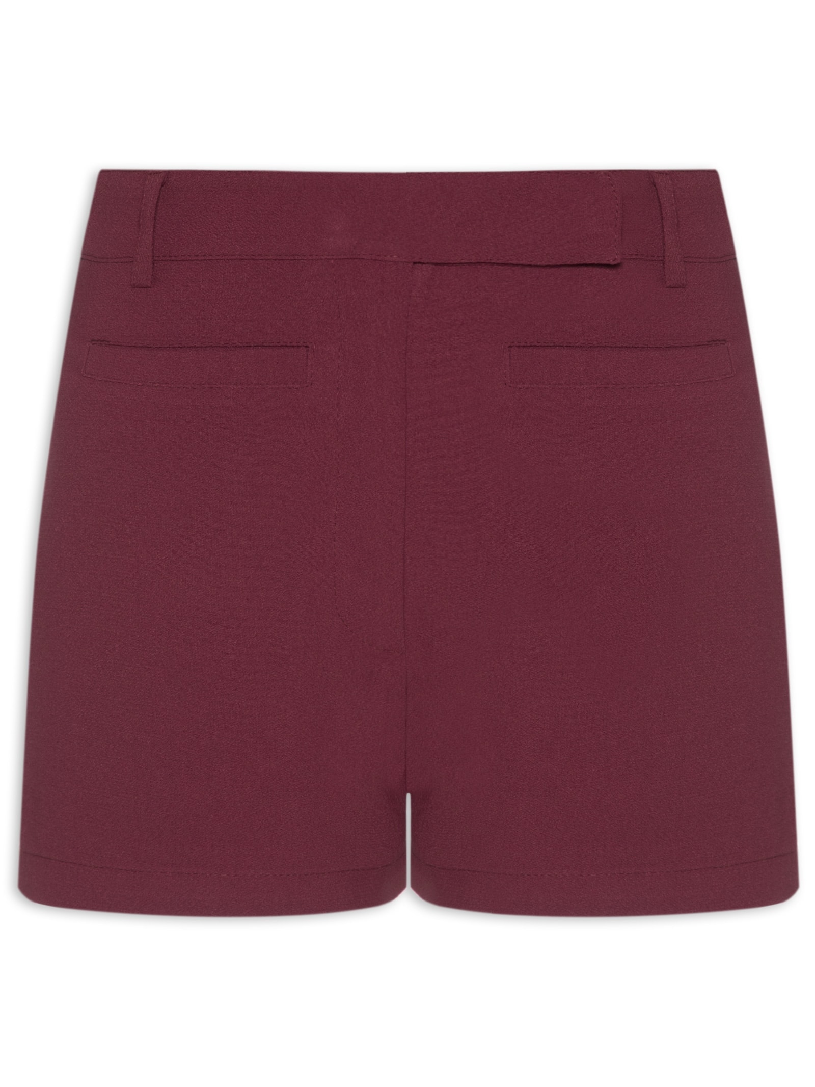 Short Feminino Cintura Alta Em Crepe Roxo '2Essential