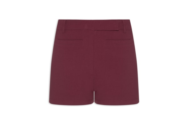 Short Feminino Cintura Alta Em Crepe - Roxo